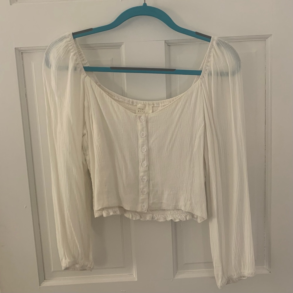 American Eagle Smocked Button Blouse - image 1